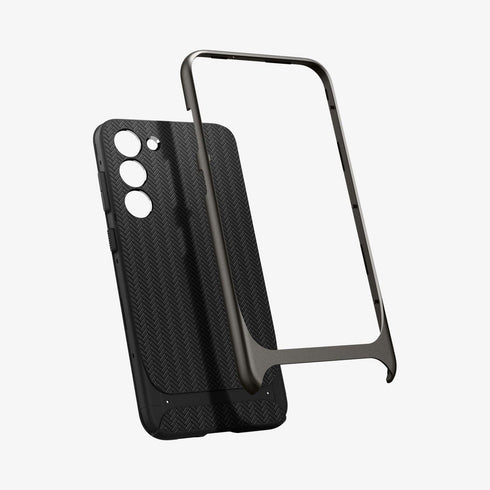 ACS05626 - Galaxy S23 Ultra Case Neo Hybrid in black showing the back